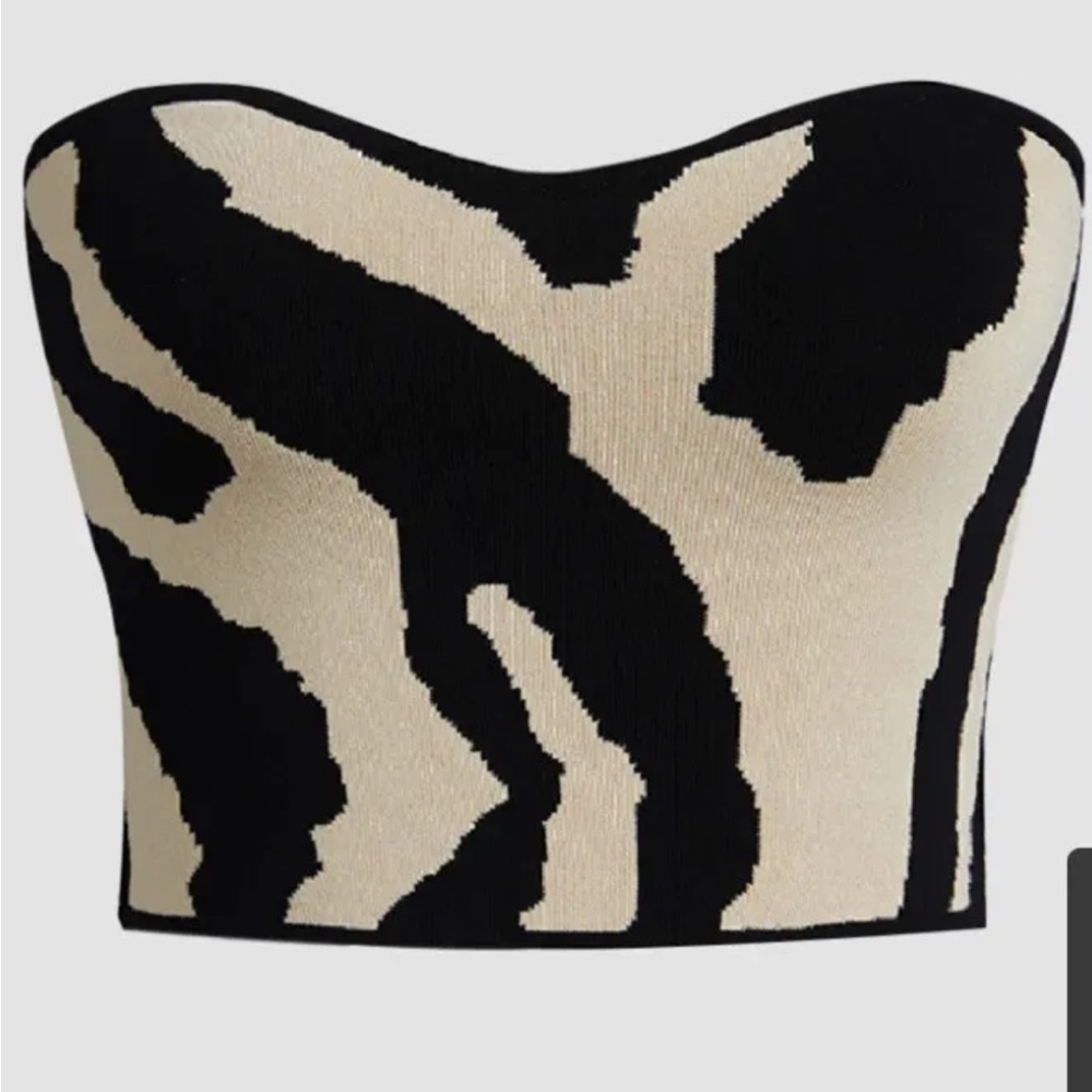 Zebra Print Tube Top XS
